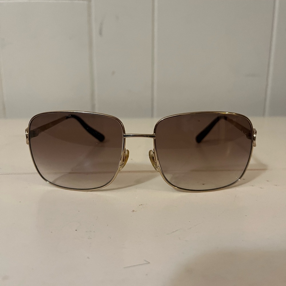 Gucci Unisex Gold Tone Wire Frame Sunglasses